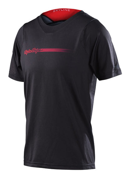 Troy Lee Designs Skyline Short Sleeve MTB Jersey - Youth - Channel - Carbon - 2022 Carbon X-Small 