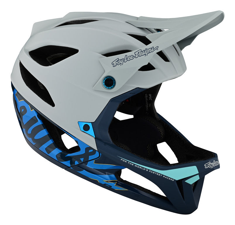 Troy Lee Designs Stage Full Face Helmet - MIPS - Signature - Blue - 2022 Blue X-Small/Small 