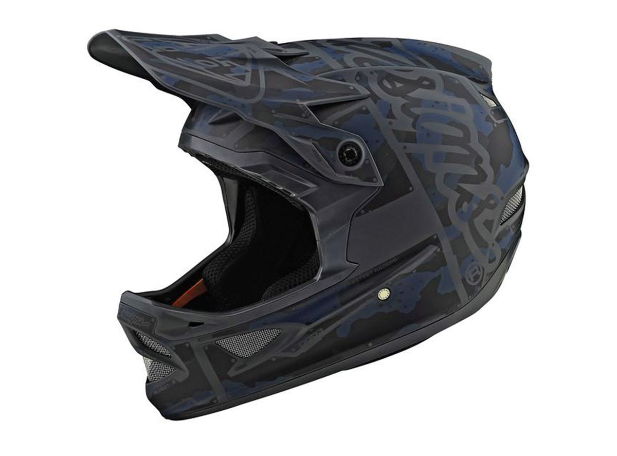 Troy Lee Designs D3 Fiberlite Factory Camo Full Face Helmet - Gray Gray Small 