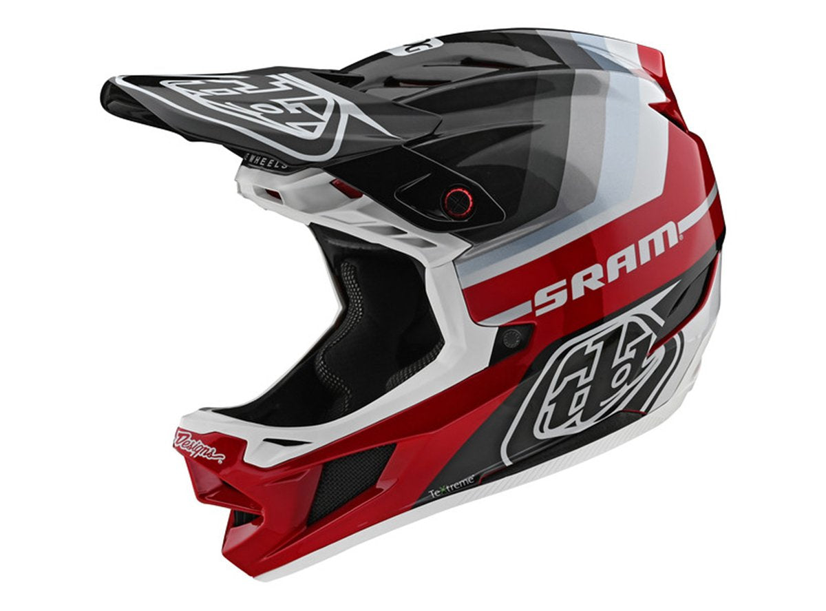 Troy Lee Designs D4 Carbon Full Face Helmet - Mirage - SRAM Red-Black - 2020 SRAM Black - Red X-Small 