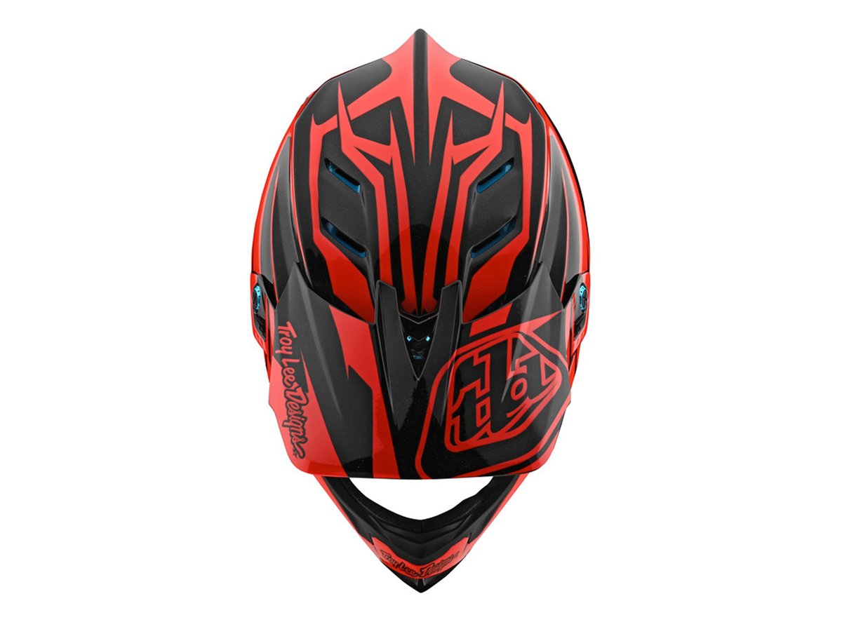 Troy Lee Designs D4 Composite Full Face Helmet - Slash - Orange-Black - 2020
