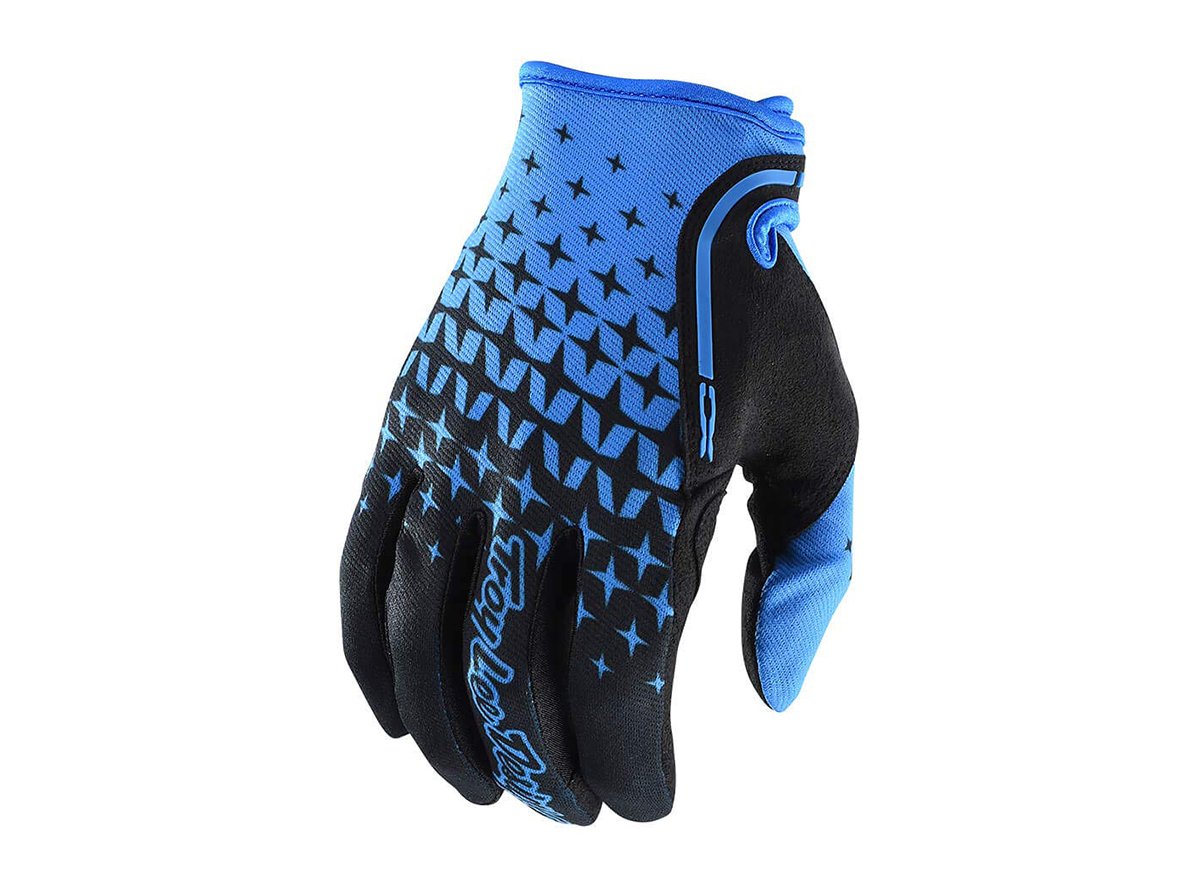 Troy Lee Designs XC MX Glove - Megaburst - Blue-Black Blue - Black Small 