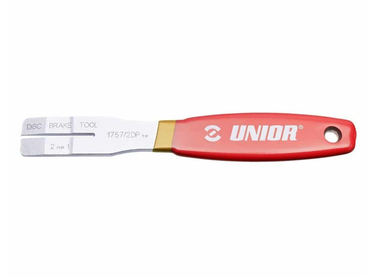 Unior 2-in-1 Disc Brake Tool - 1757/2DP - Red-Silver Red - Silver  