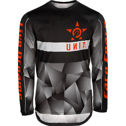 Unit Face Fears Long Sleeve MTB Jersey - Black - 2022 Black X-Small 