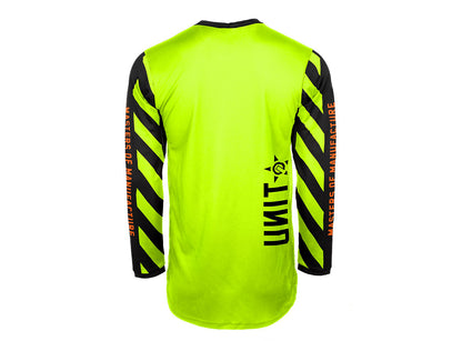 Unit Hazard Long Sleeve MX Jersey - Slim Fit - Black-Yellow