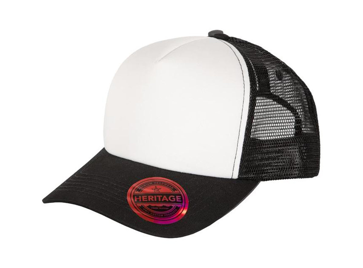 Unit Heritage Trucker Cap - White-Black White - Black One Size 