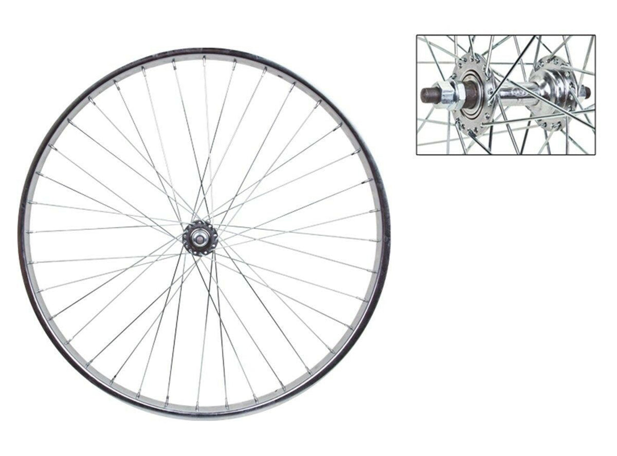WheelMaster 26" Steel Cruiser/Comfort Wheel - Front Silver 1.75" - 36h 