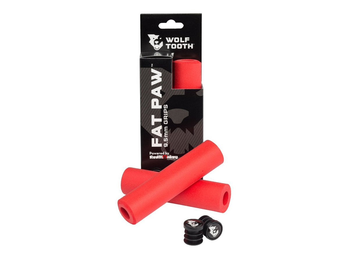 Wolf Tooth Components Fat Paw Grips - Red Red  