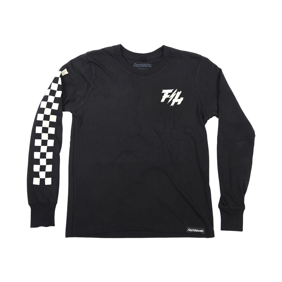 Fasthouse High Roller Long Sleeve Tee - Youth - Black - 2022 Black Small 