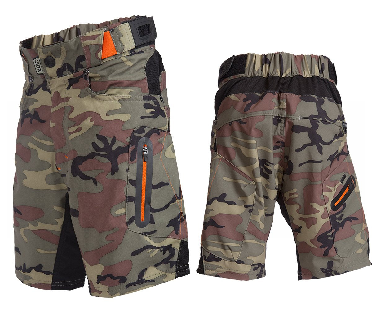 Zoic Boys Ether Jr Short - Youth - Green Camo Green Camo Small 