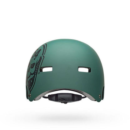 Bell Local BMX Helmet - Matt Green-Black Skull