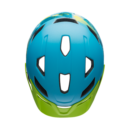 Bell Sidetrack Child Helmet - Gnarly-Matt Bright Blue-Bright Green - 2019