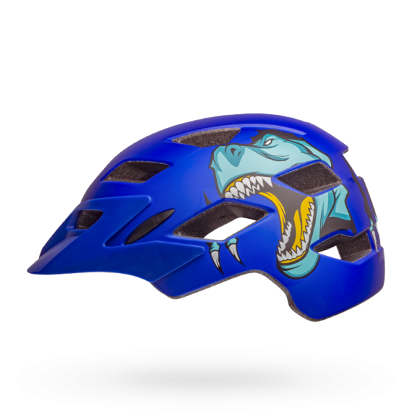 Bell Sidetrack Youth Helmet - T Rex-Matt Blue - 2019 T Rex - Matt Blue Universal Youth - 50-57cm 