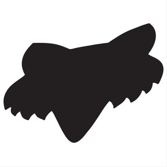 Fox Racing Fox Head Logo 1.75" Sticker - Black Black One Size 