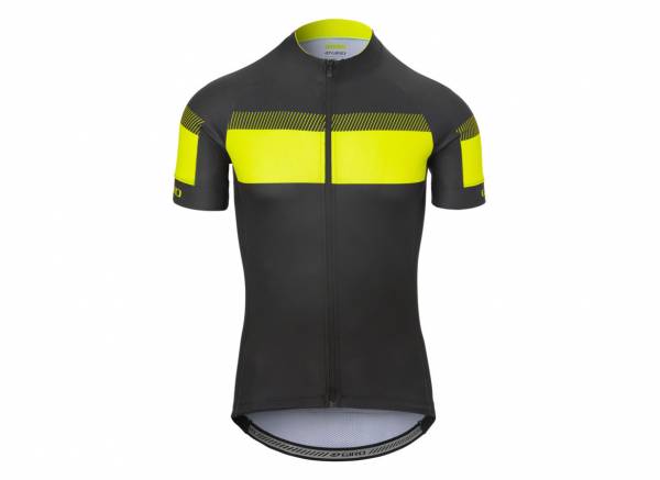 Giro Chrono Sport Short Sleeve Road Jersey - Black-HiViz Yellow Sprint Black-HiViz Yellow Sprint Small 