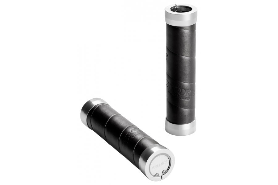Brooks England Slender Leather Grips - 130/130 - Black
