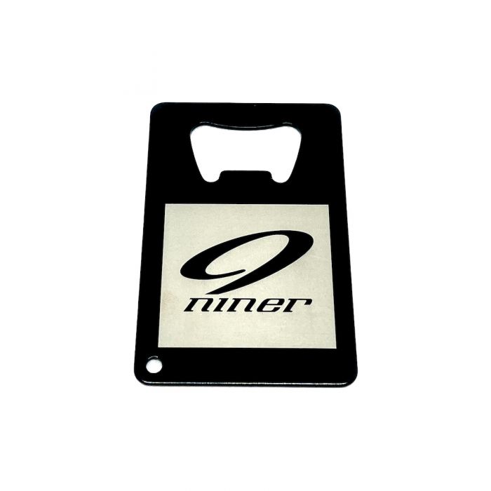 Niner Metal Credit Card Style Bottle Opener - Black Black  
