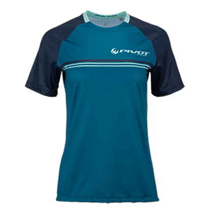 Pivot Peahi Short Sleeve MTB Jersey - Womens - Blue Blue Small 