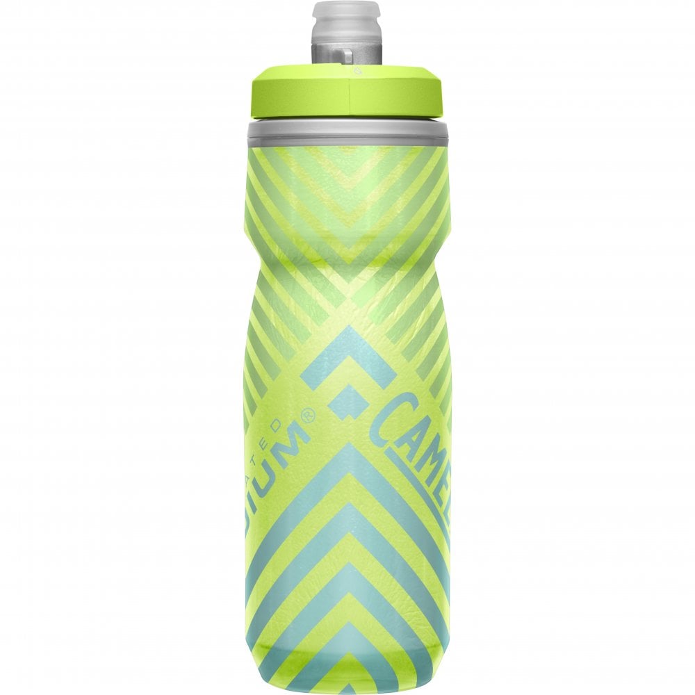 Camelbak Podium Chill Outdoor Water Bottle - 21oz - Lime-Blue Stripe