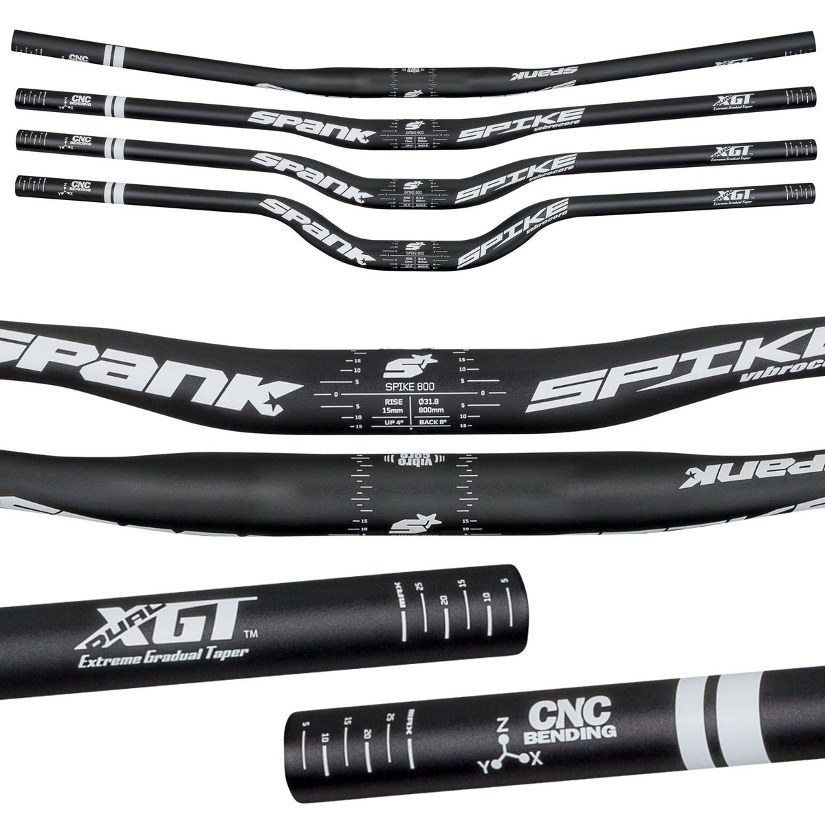 Spank Spike 800 Vibrocore Riser Handlebar - Ltd Edition - Black