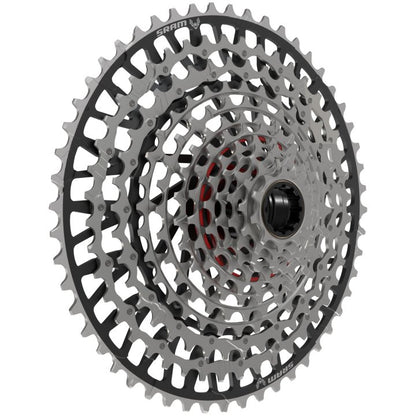 SRAM XX Eagle T-Type XS-1297 12 Spd MTB Cassette - Silver-Black